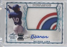 2020 Leaf Trinity Patch Platinum 10/75 Bayron Lora #PA-BL1 Patch Auto 3c2
