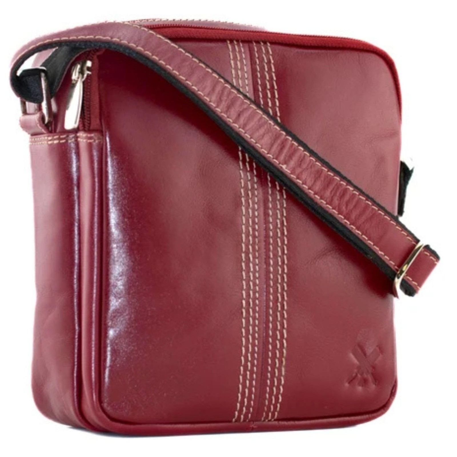 Mala Leather Red Edgbaston Cricket Mini Genuine Leather Crossbody Bag - Image 2