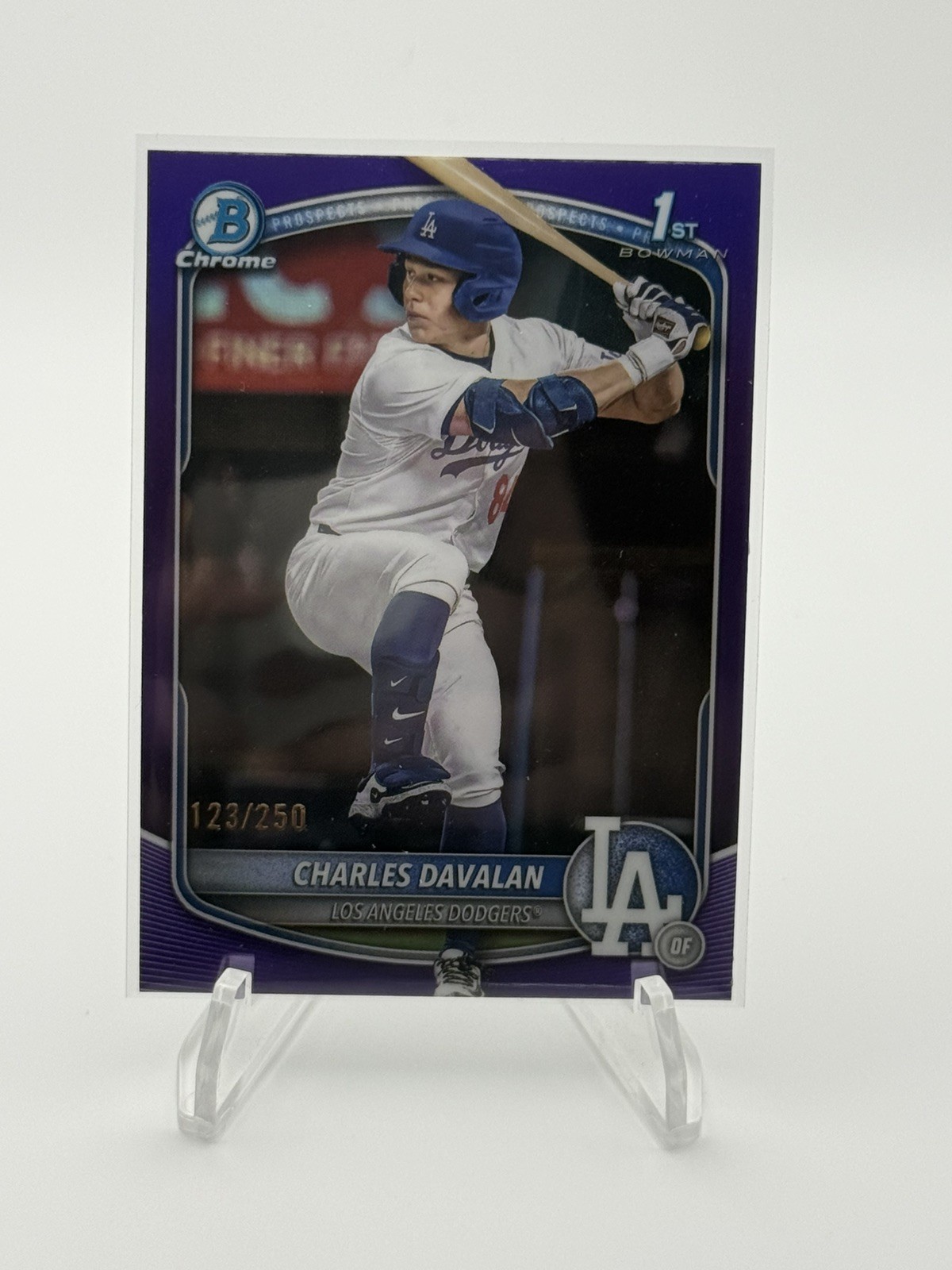 2025 Bowman Draft Chrome Charles Davalan 1st Bowman Purple Refractor /250