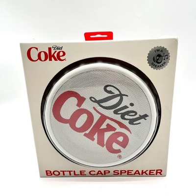 Diet Coke Bottle Cap Shaped Bluetooth Speaker w/ Kickstand Color Changing Light 