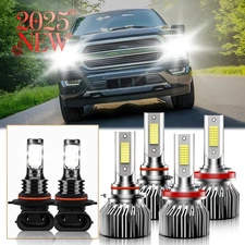 For Ford F-150 2015-2023 LED Headlight Hi/Low Fog Light Bulbs Combo Kit 6000K
