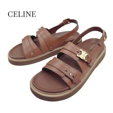 Women 7.5US Celine Shoes Sandals Tippi Triomphe Wedge Sandal Limited Edition VHT