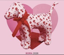 New Victoria s Secret 2026 PINK Valentines Mini Dog "Galentine's Day" Plush