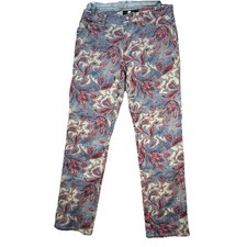 RLR Ralph Lauren Paisley Printed Modern Straight Ankle Jeans Pants Size 4