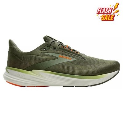 Brooks Men's Revel 8 Running Shoes -Olive/Tea/Orange Color -Medium/D