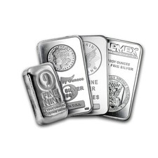 5 oz Silver Bar - Secondary Market Brand Varies .999 Fine Silver 80.74 per troy oz