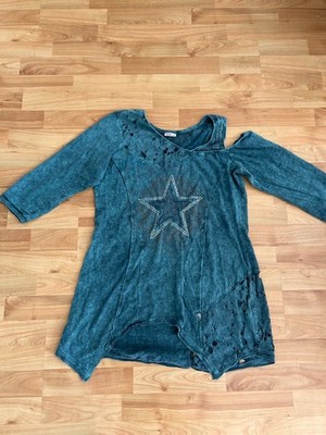 Tredy Shirt  Gr. 40  Mint Grün  Designer Oberteil Langarmshirt