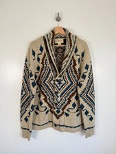 Ralph Lauren Cardigan Large Denim Supply Jacket Shawl Aztec Navajo Cowichan
