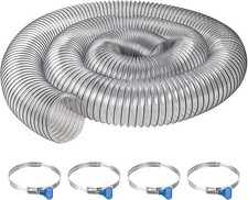 PVC Dust Collection Hose 4" x 10',Puncture Resistant 4 Inch Dust Collector