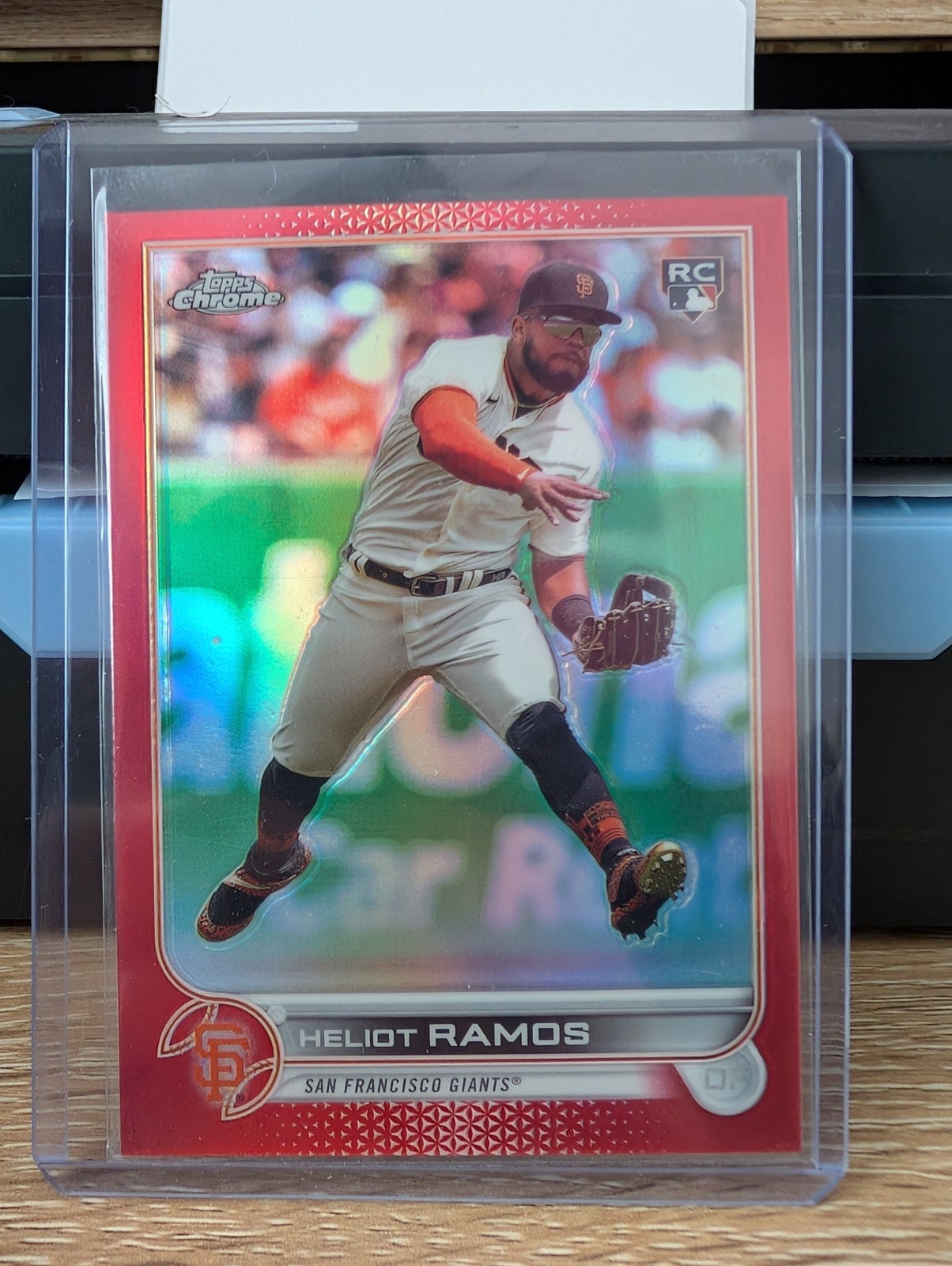 2022 Topps Chrome Update Series Heliot Ramos #USC194 Red Refractor /25 (RC)