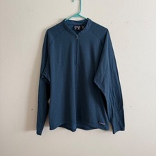 Patagonia R Regulator Polartec Quarter Zip Pullover Blue XL Made in USA