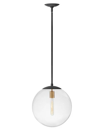 Hinkley Lighting 3744 Warby 1 Light 14"W Pendant - Heritage Brass / Frosted - Picture 5 of 12