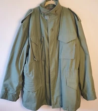 Alpha Industries Mens XL R Cold Weather Field Coat Long Drab Olive No Liner EUC