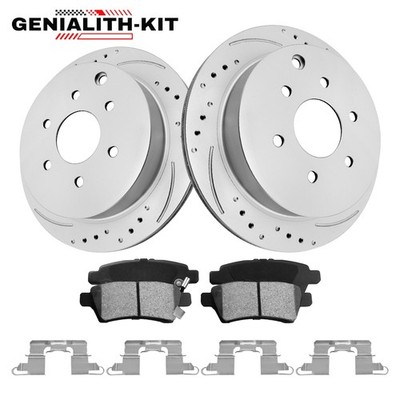 11.2in Rear Brake Disc Rotors & Ceramic Pads For Nissan Frontier Suzuki Equator