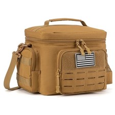 Tactical Lunch Box for Men, Expandable Insulated Cooler Bag w/ MOLLE Webbing