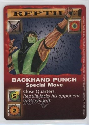 1995 Mortal Kombat Kard Game Reptile (Backhand Punch)