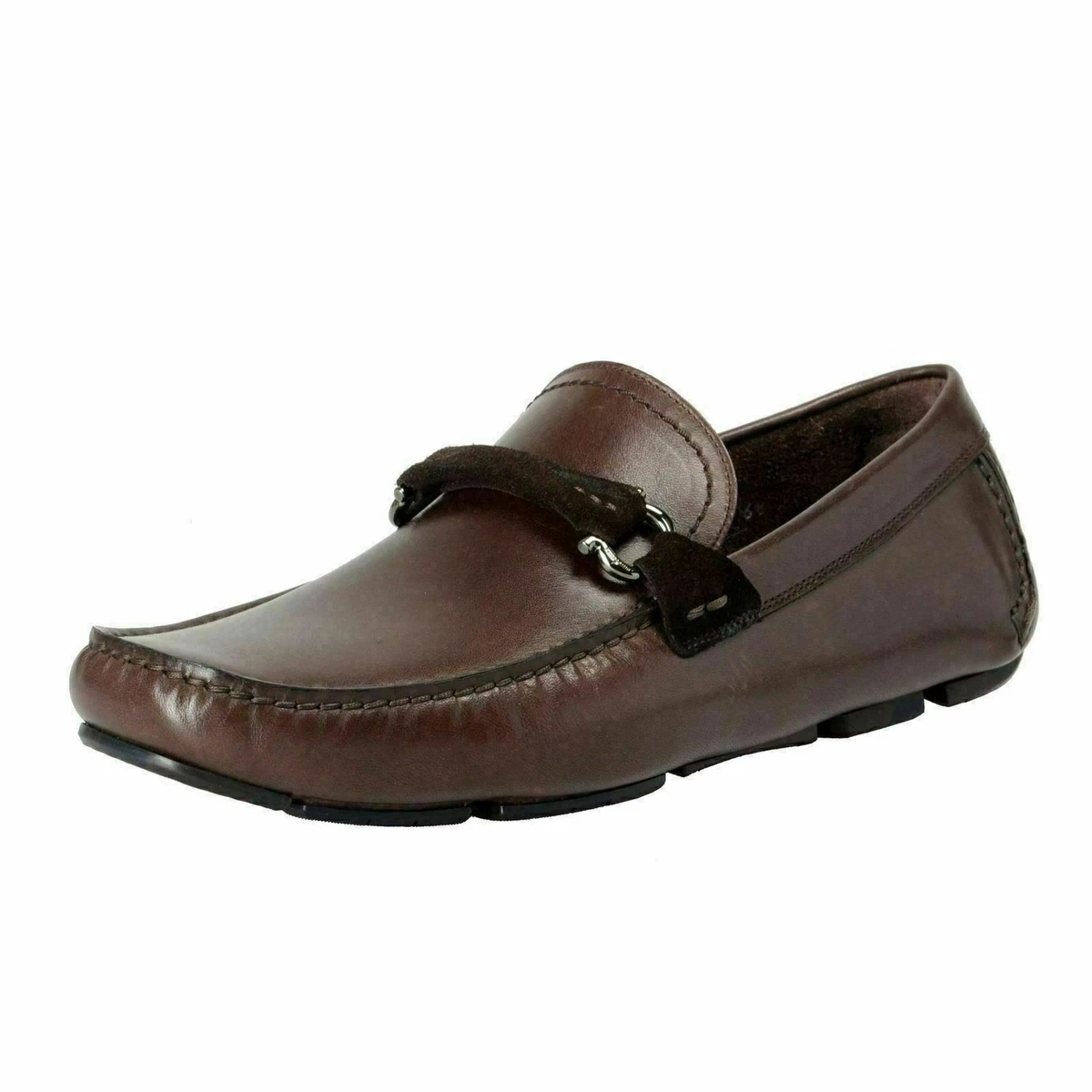 Salvatore Ferragamo Moccasin Brown Casual Shoes for Men for  display picture 1