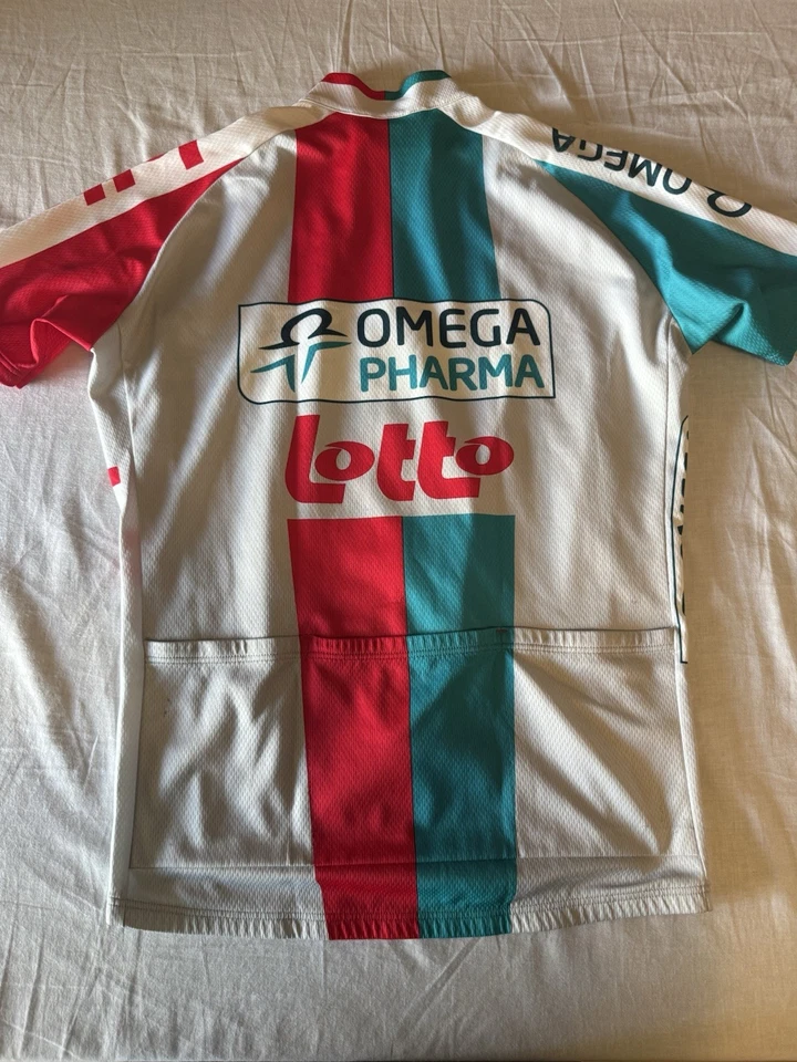 Camiseta deportiva de ciclismo Omega Pharma Lotto para hombre grande L-4-50 hecha en Italia equipo profesional Foto 3 de 3