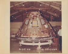 Apollo 9 command module Downey inspection RARE 1969 - Original NASA Photo