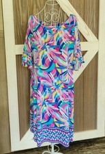Pappagallo Colorful Floral Dress Womans Sz XL