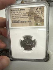 Taras Calabria Didrachm 280-240 BC NGC CH VF