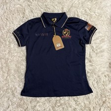 Women’s New Medium Navy Aubrion Short Sleeve Horseback Riding Polo Shirt