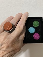 Vintage Ring With Interchangeable Center Resi...
