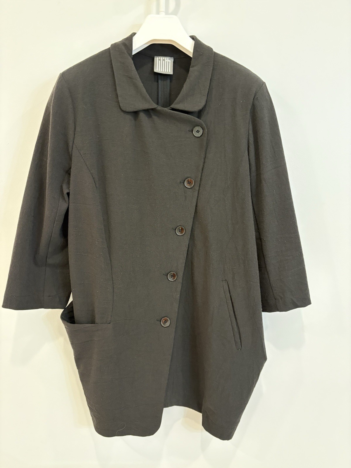 Lilith Asymmetrical Button Pockets Jacket Women B… - image 2