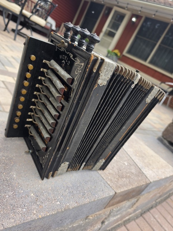 Antique Steel Reeds Accordion  Germany