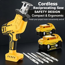 Cordless Electric Reciprocating Saw w/ Blades & LED light For DeWalt 18V Battery