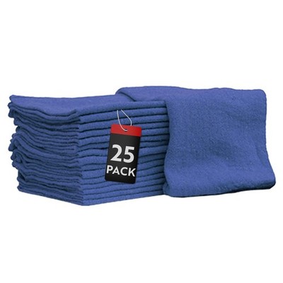 Nabob Wipers Auto Mechanic Shop Towels 25 Pack Bulk Shop Rags 100% Cotton Siz...