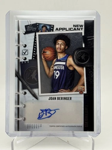 Joan Beringer RC Auto Topps New Applicant Rookie Timberwolves