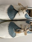 VTG GOLF SHOES made In England Size 4.5 White With Blue Trim — photo 9