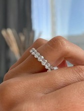 2.85 Ct Oval Cut Natural Diamond Engagement Band 950 Platinum Size 6.5 7 8 9