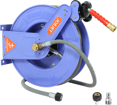 #ad JOEJET Retractable Pressure Washer Hose Reel 3 8quot; X 50 FT Power Washer Hose Ree $172.03
