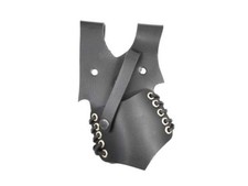 Medieval Warrior Black Leather Left Handed Sword Frog-Left Handed Sword Holster