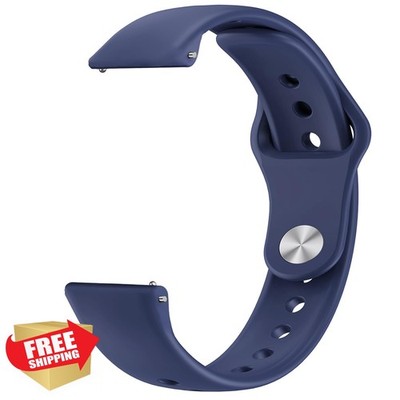 Issinlky 22mm Dark Blue Silicone Watch Band
