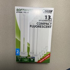 Feit elec 13 Watt Twin Compact Fluorescent Bulb, 2,700 10/PK