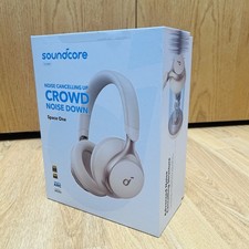 Soundcore Space One Wireless Bluetooth Noise Cancelling Sleek Beige Open Box 