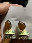 Vintage Hand-painted Meenamari Earrings Jhumka — photo 1