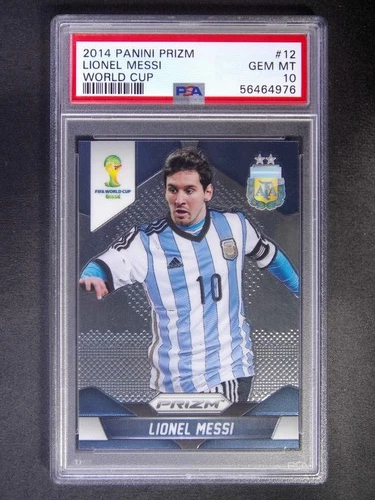 2014 Panini Prizm World Cup Lionel Messi #12 Argentina PSA 10
