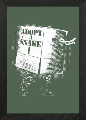 Adopt a Snake Box Man Framed Wall Art Poster Canvas Print Picture