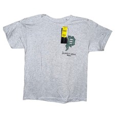 Primitive x Attack On Titan Cotton Tee Gray Boys Size M Sportswear Short Sleeve