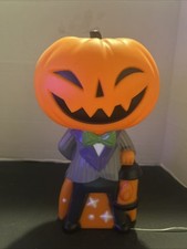Hyde and Eek Halloween Blow Mold 12" Jack-o'-lantern Head Lantern Pumpkin Target