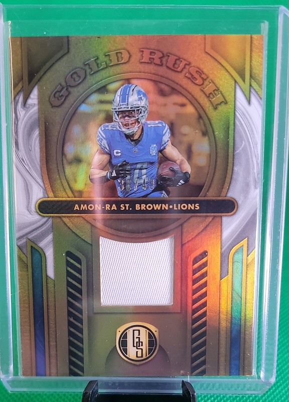 2024 Panini Gold Standard Gold Rush Amon-Ra St. Brown GR-ASB/49 White Gold /4...