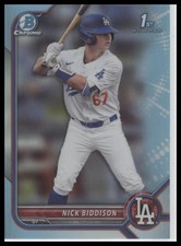 2022 Bowman Draft 1st Edition #BD-165 Nick Biddison Sky Blue