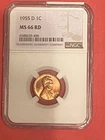 1955 D Lincoln Cent MS66 RD NGC Wheat Penny