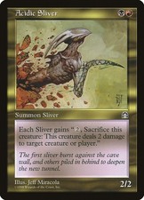 Acidic Sliver LP Stronghold Multicolor Creature Mtg Magic English Regular 