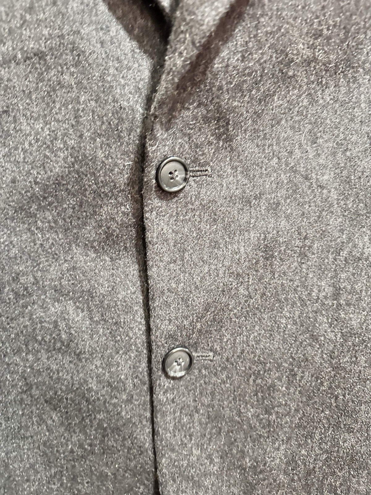 Grant Thomas Two Button Closure Dark  Gray Pure C… - image 3