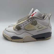 Nike Air Jordan 4 Retro White Oreo Cement Mens Size 10 Shoes Sneakers